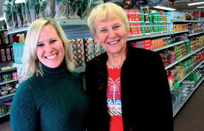 A NEW VENTURE: June Langevin is joined by her daughter Joanne, who flew in from Oregon for the official opening of her motherâs new business, the Pilgrim Dollar Store.