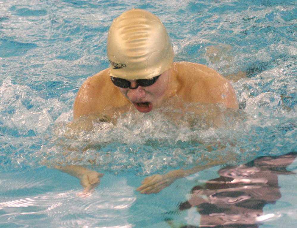 on O’Connell competes in the 100 breaststroke.