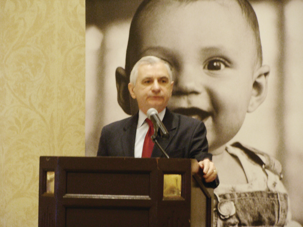 THE RIGHT THING TO DO: Senator Jack Reed accepted a 2015 KIDS COUNT Factbook and said he was dedicated to improving the lives of Rhode Islands youngest population.