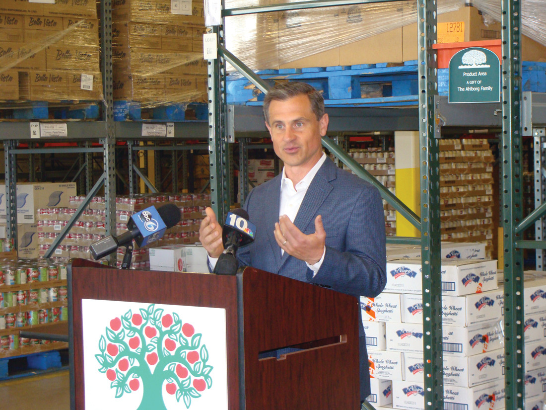 PRIORITY: First Gentleman Andy Moffit, who also serves as chair for the Community Food Bank’s 2016 Summer Food Drive, said that combating food insecurity, especially for children, is a responsibility we share as a community and should be prioritized.