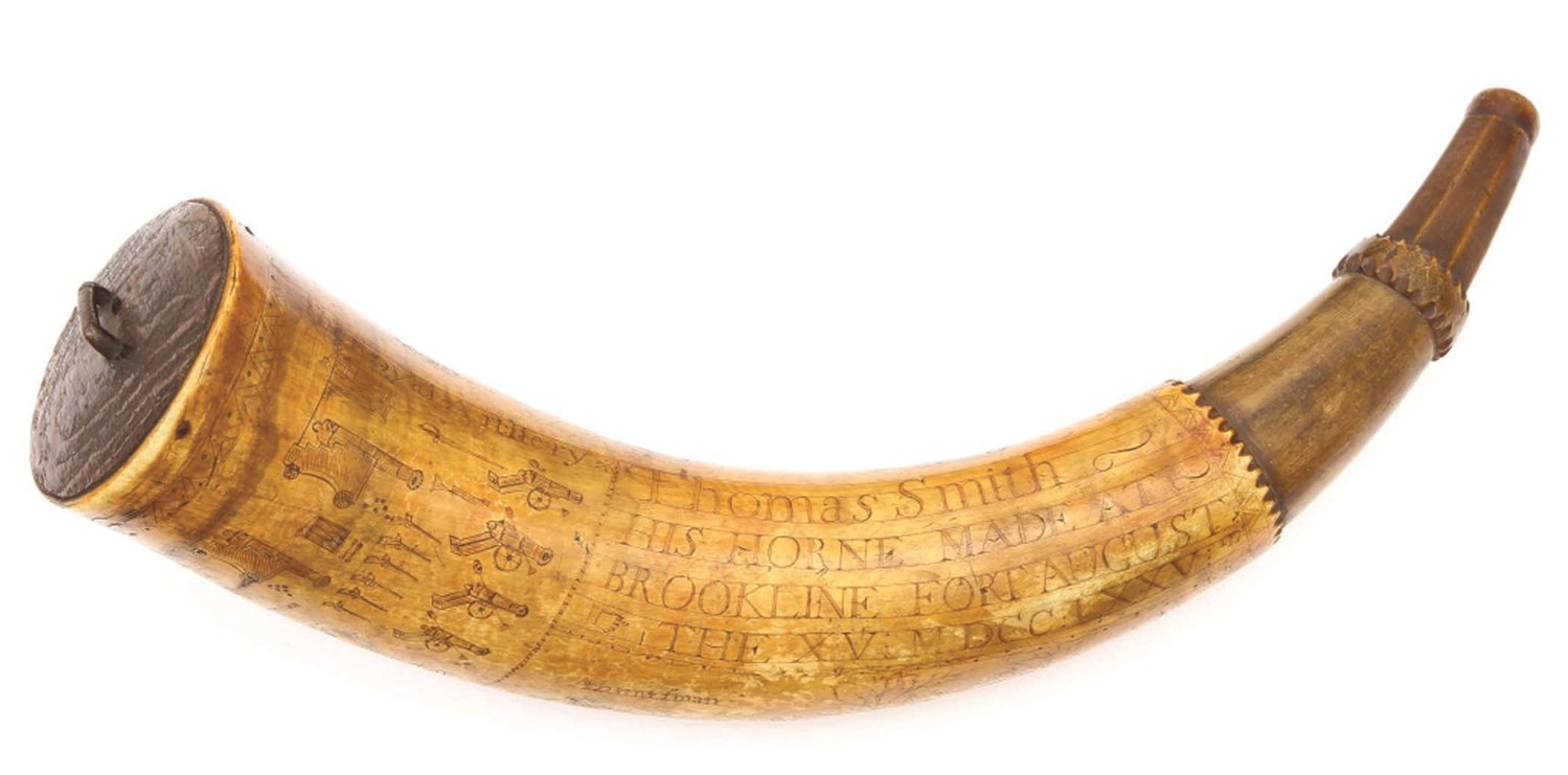 18th Century powder horns sell for $66,420 at Bruneau & Co. arms and  militaria sale