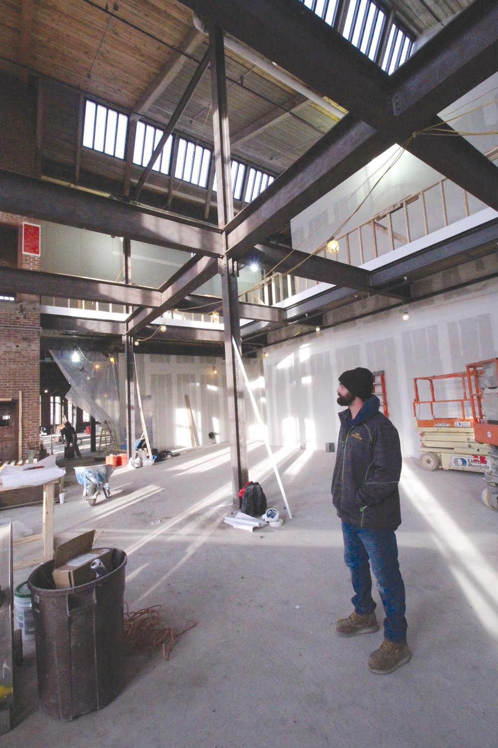 PLENTY OF LIGHT: A section of the second
floor of the Saw Tooth Building has
been opened to create an atrium.