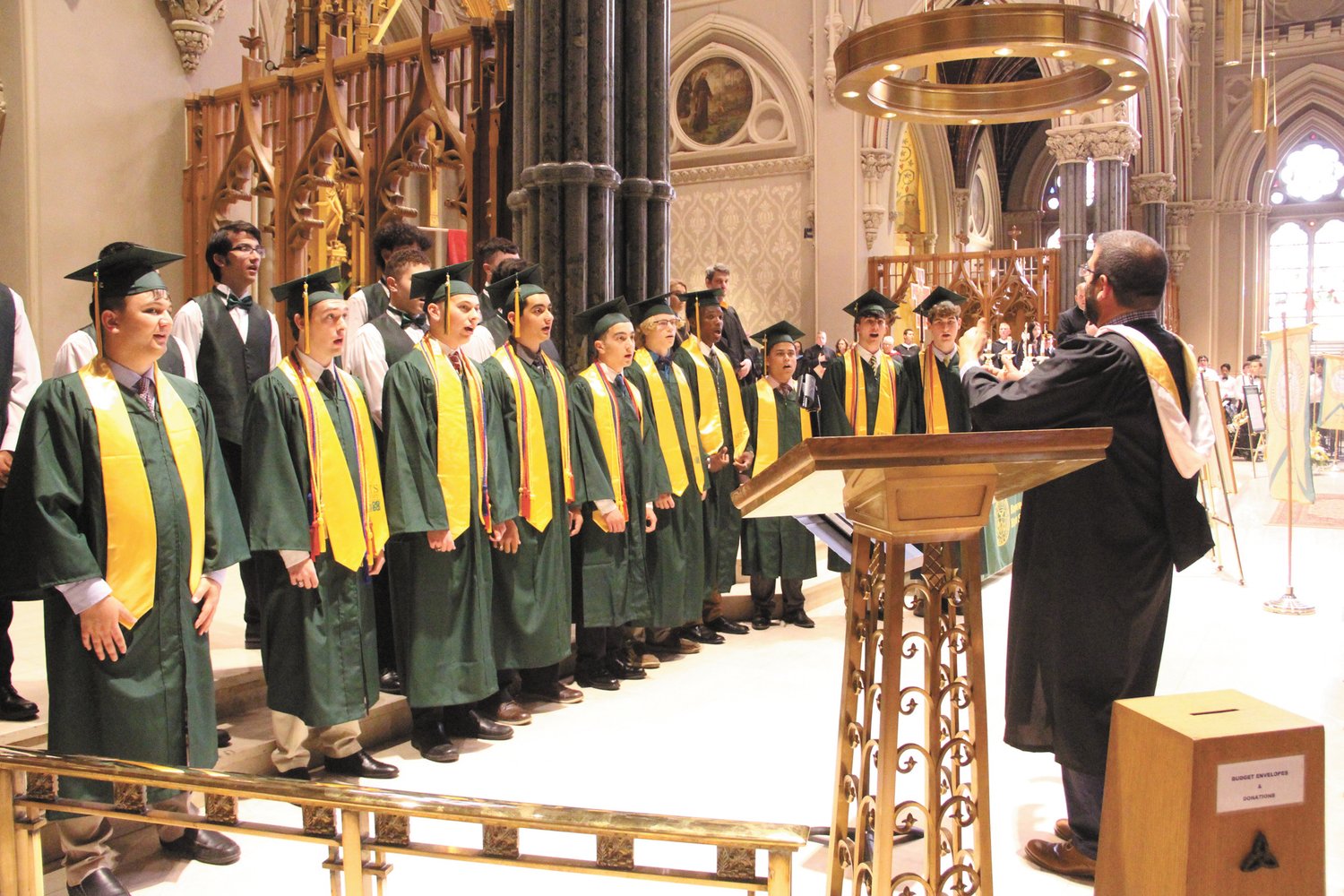 Hendricken’s choir had their musical interlude during their graduation  ceremony Monday.