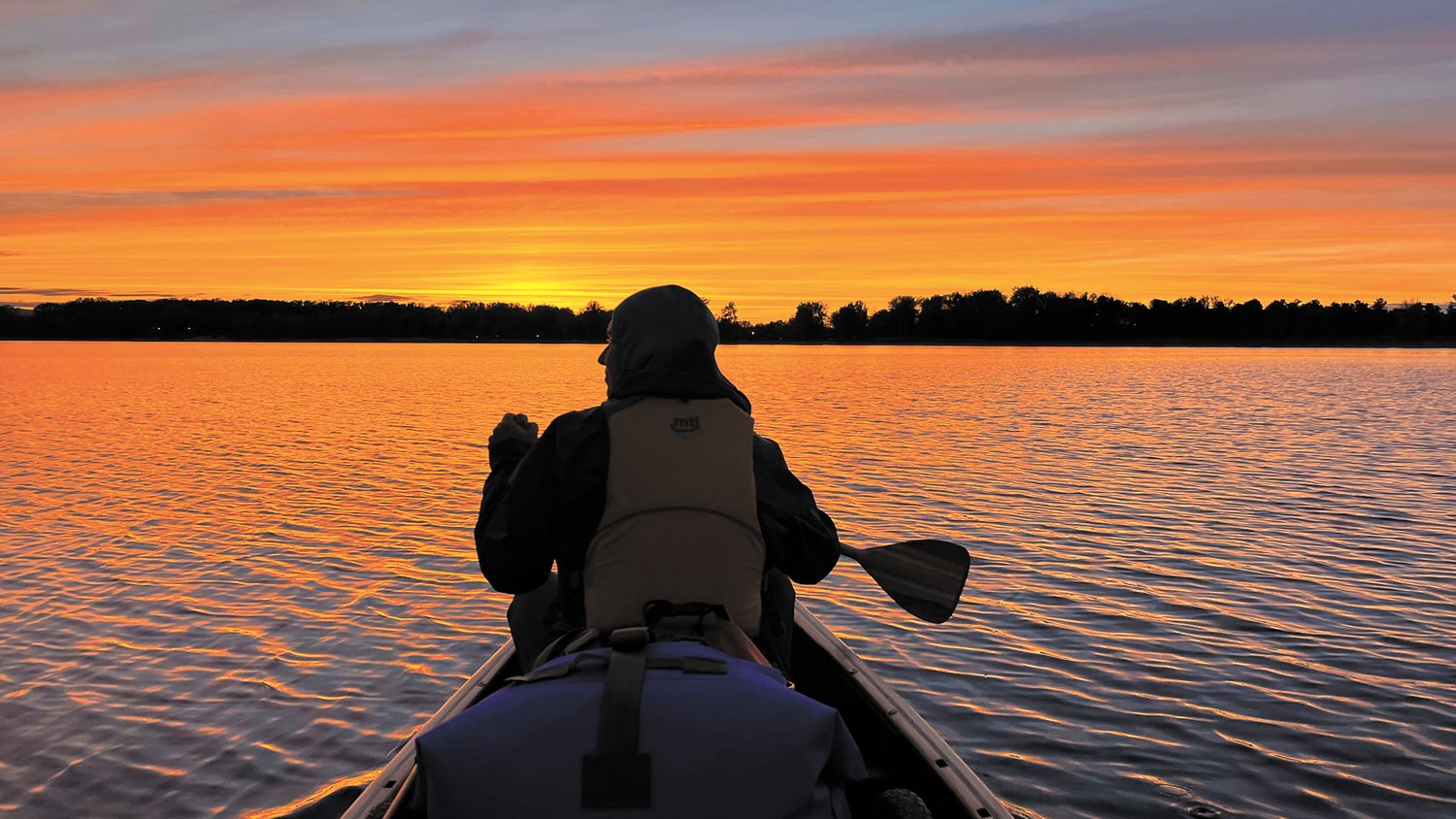 CLOSING OUT THE DAY: Final paddle before calling it a night.