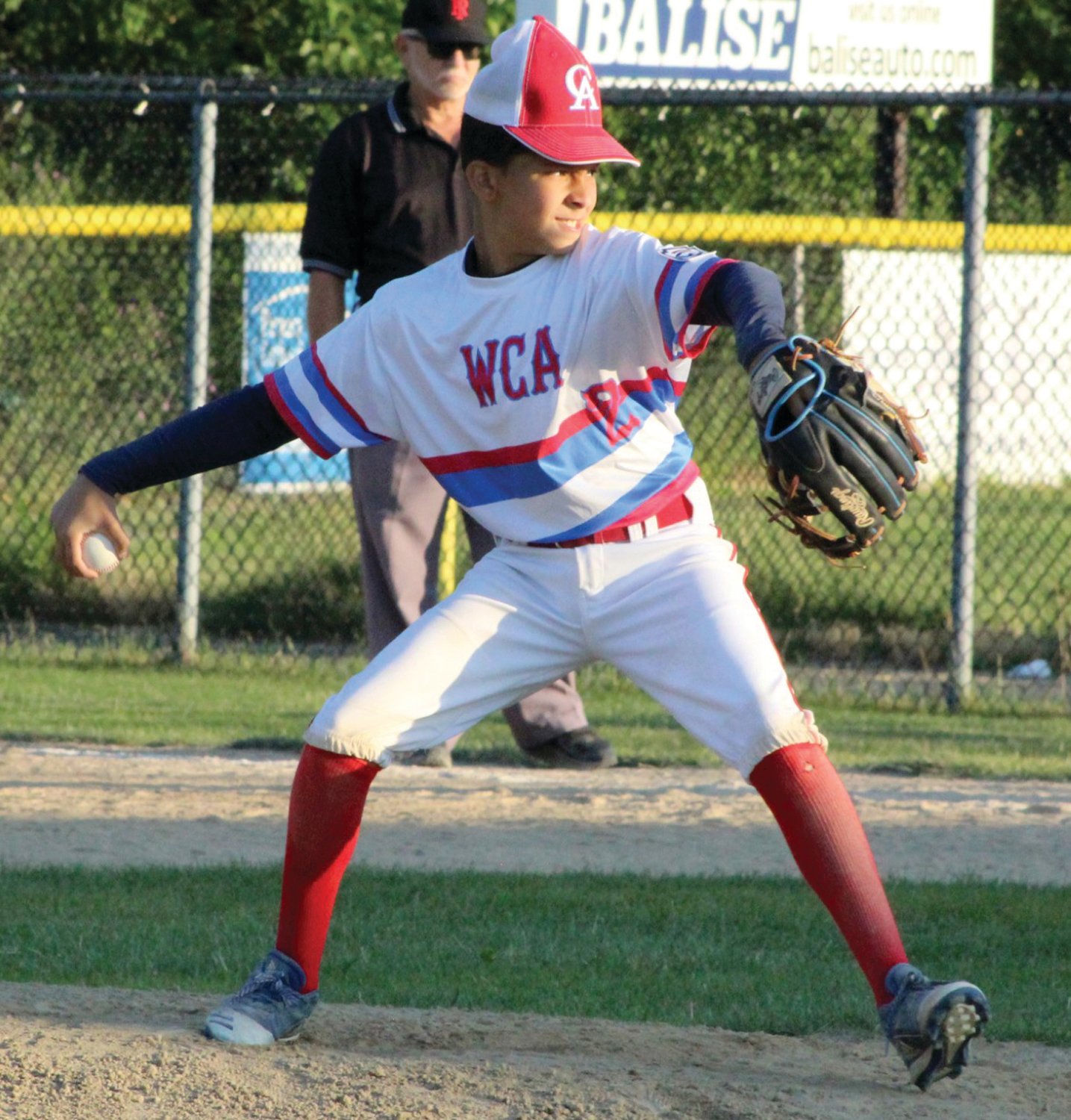 ON THE BUMP: WCA pitcher Kenny George. (Photos by Ryan D. Murray)
