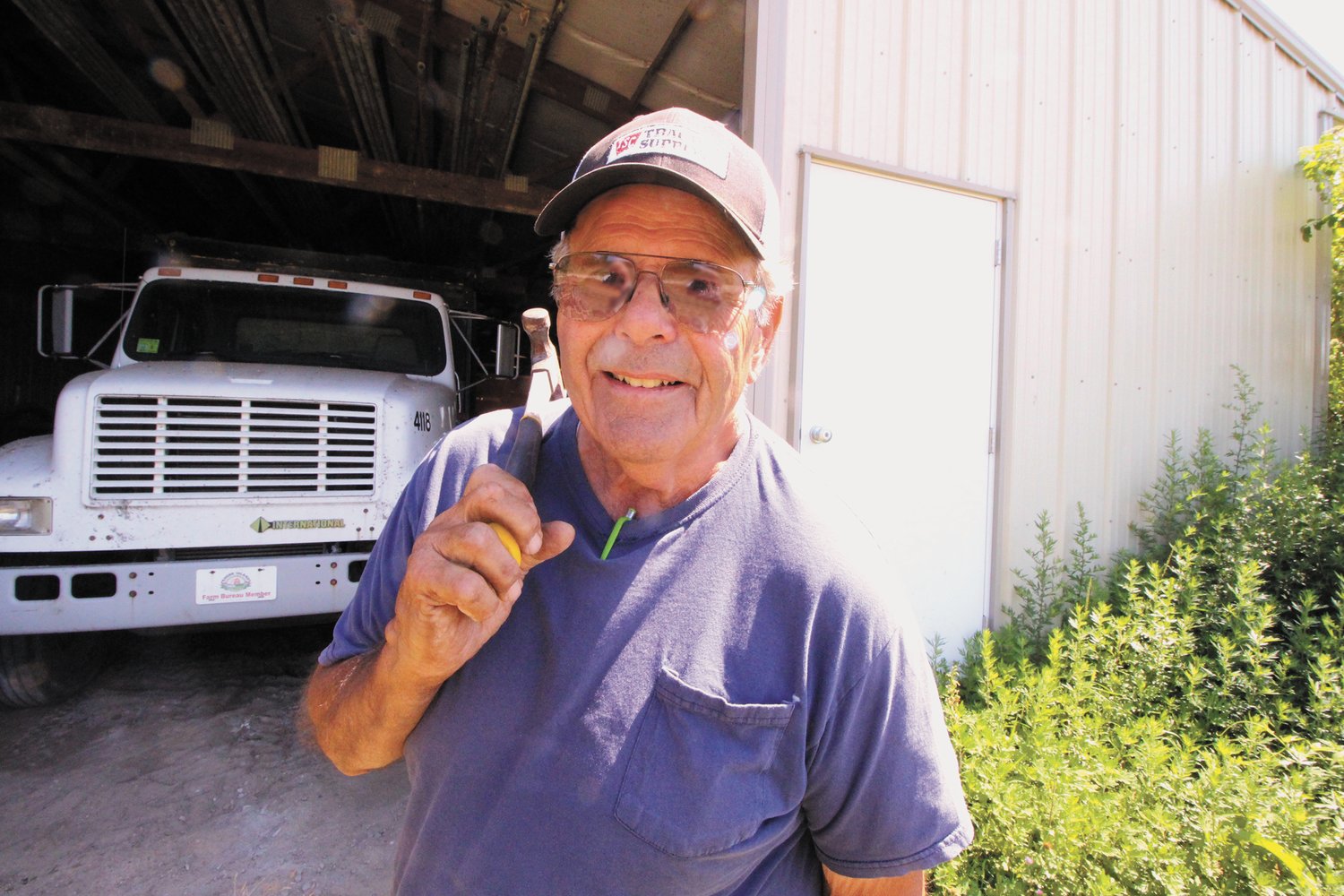 WHAT WILL BE, WILL BE: John “Pete” Morris is accustomed to expecting the unexpected. He is a farmer after all. But he does think the state DOT could have stuck to its stated plan to do road work impacting his farm in the spring instead of now when the corn season is starting. (Warwick Beacon photos)