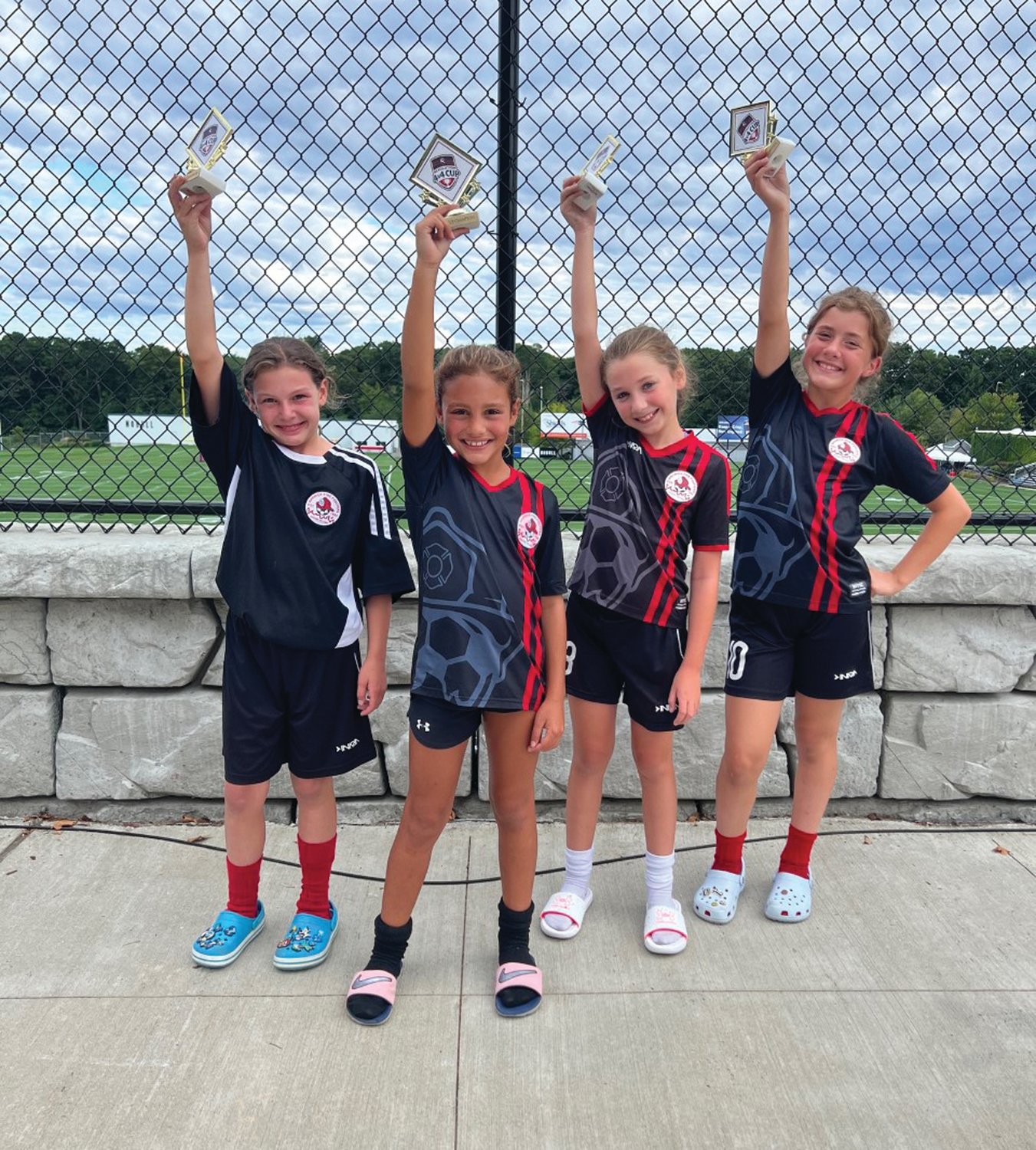 U-10 CHAMPS: The WFFSC U-10 team that won the Revolution tournament included: Julia Krum, Layla Cambio, Gabby Benedetti, Cailin King. (Submitted photos)