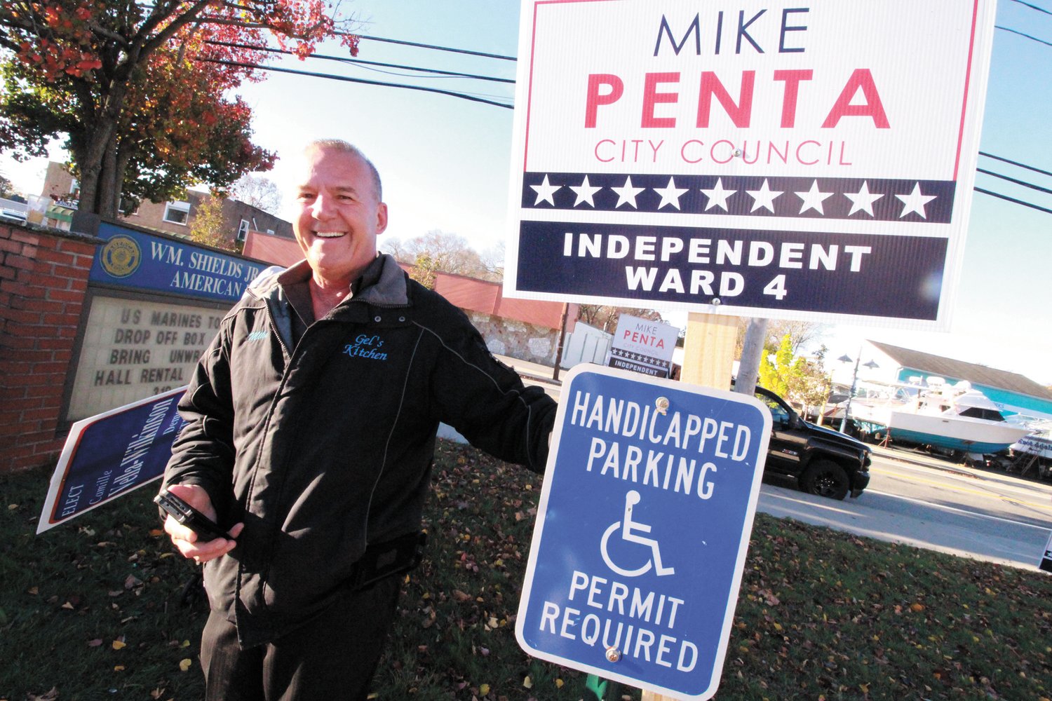 LAST MINUTE PUSH: Independent Ward 4 candidate Michael Penta was up early as he and his team pushed to get out the vote Tuesday.