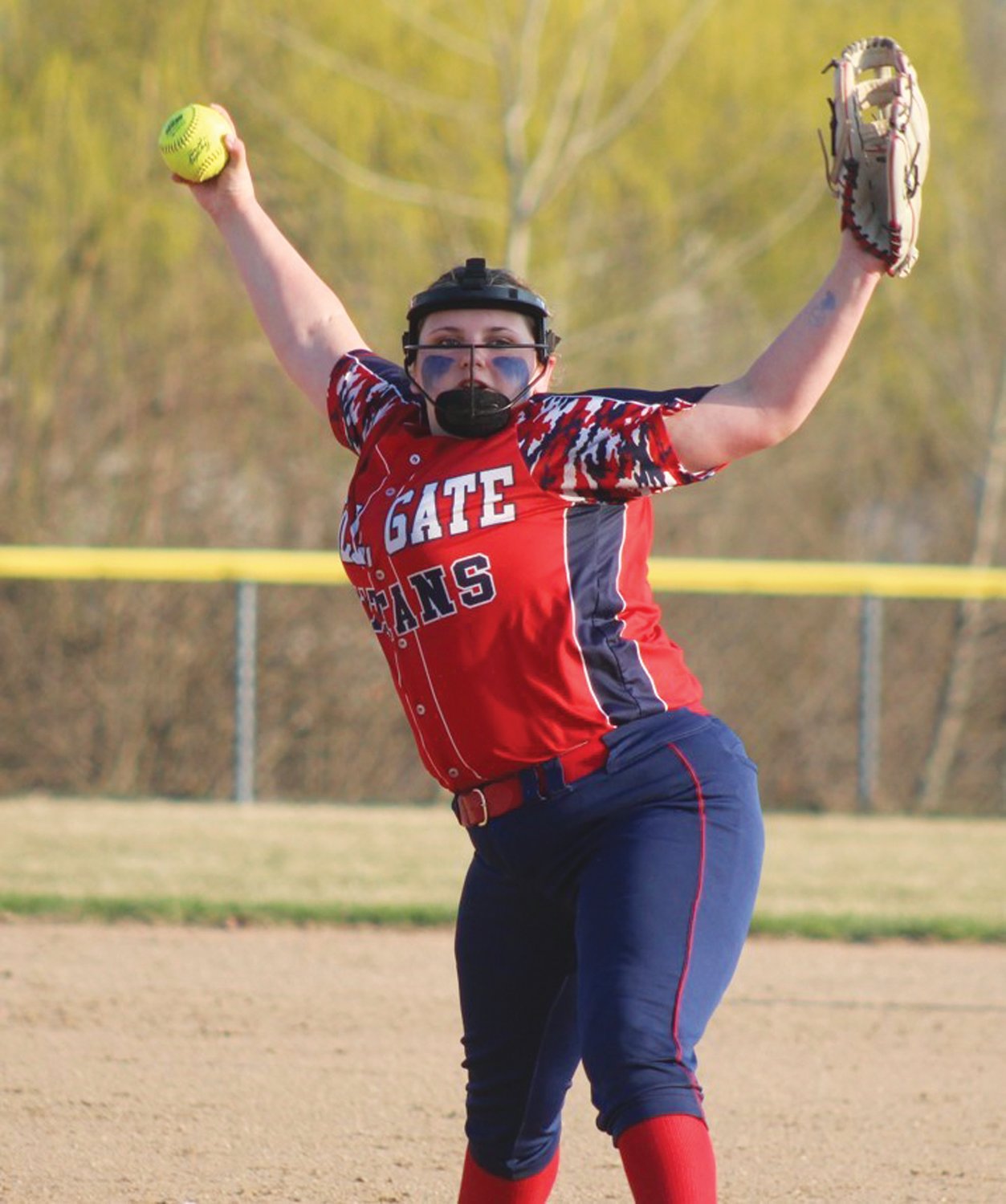 WINDING UP: Toll Gate’s Delaney Wilson delivers a pitch. (Photos by Alex Sponseller)