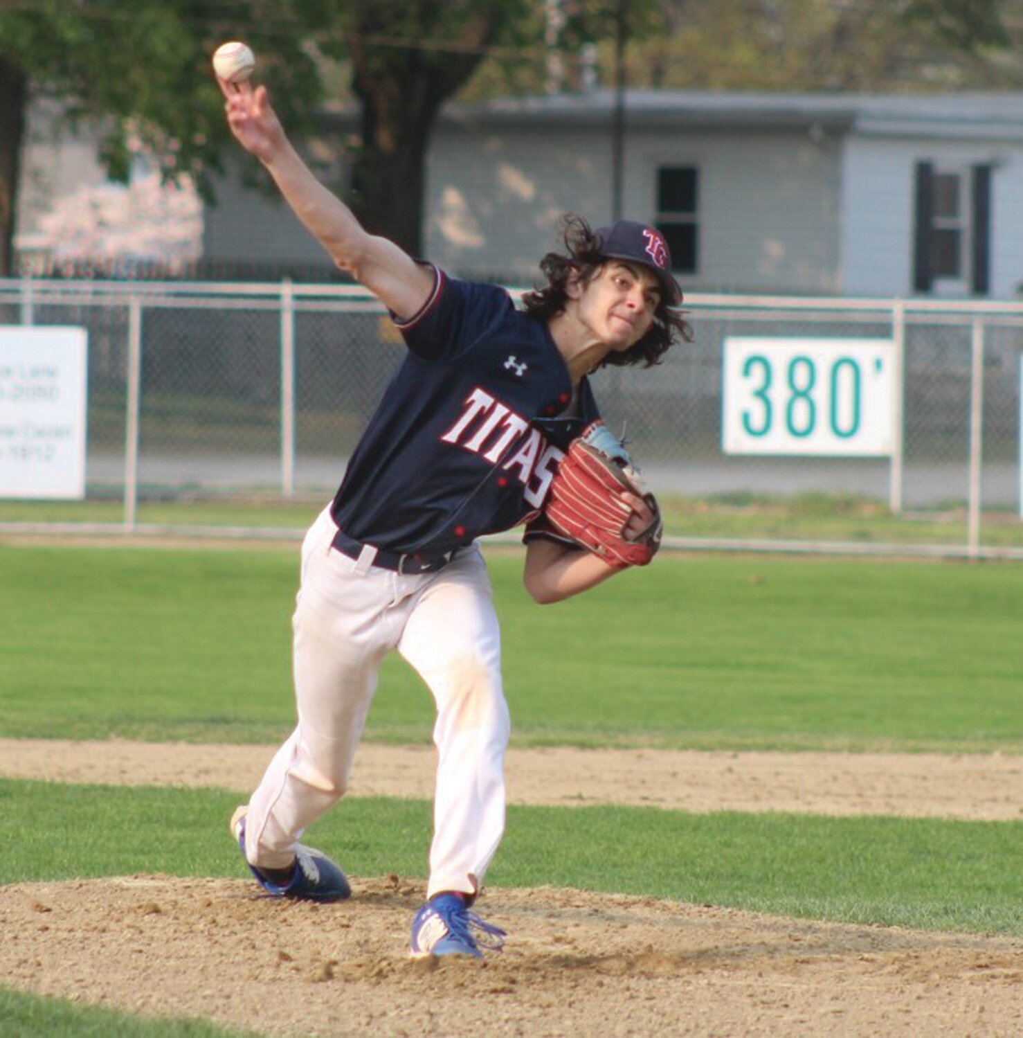 ON THE MOUND: Luca Barletta delivers a pitch.