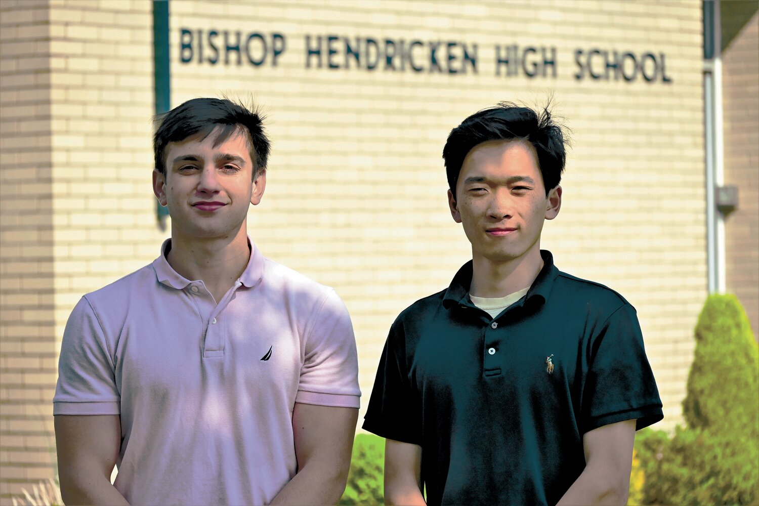 EARN APPOINTMENTS: Hendricken seniors Christien Monello  of Cranston and Robert Connor Shao of Exeter have earned appointments to the U.S. Air Force Academy and the U.S. Naval Academy respectively. (Submitted photo)