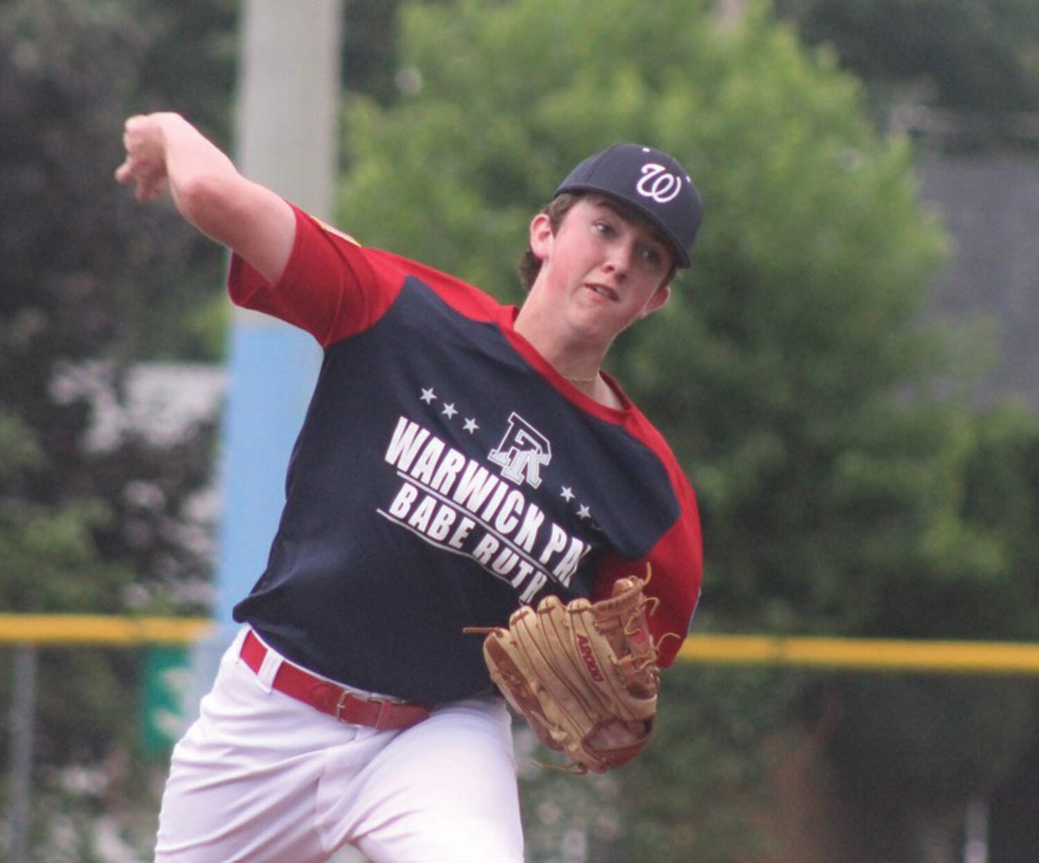 ON THE HILL: PAL starting pitcher Aiden Clancey deals in Game 2 of the state championship.