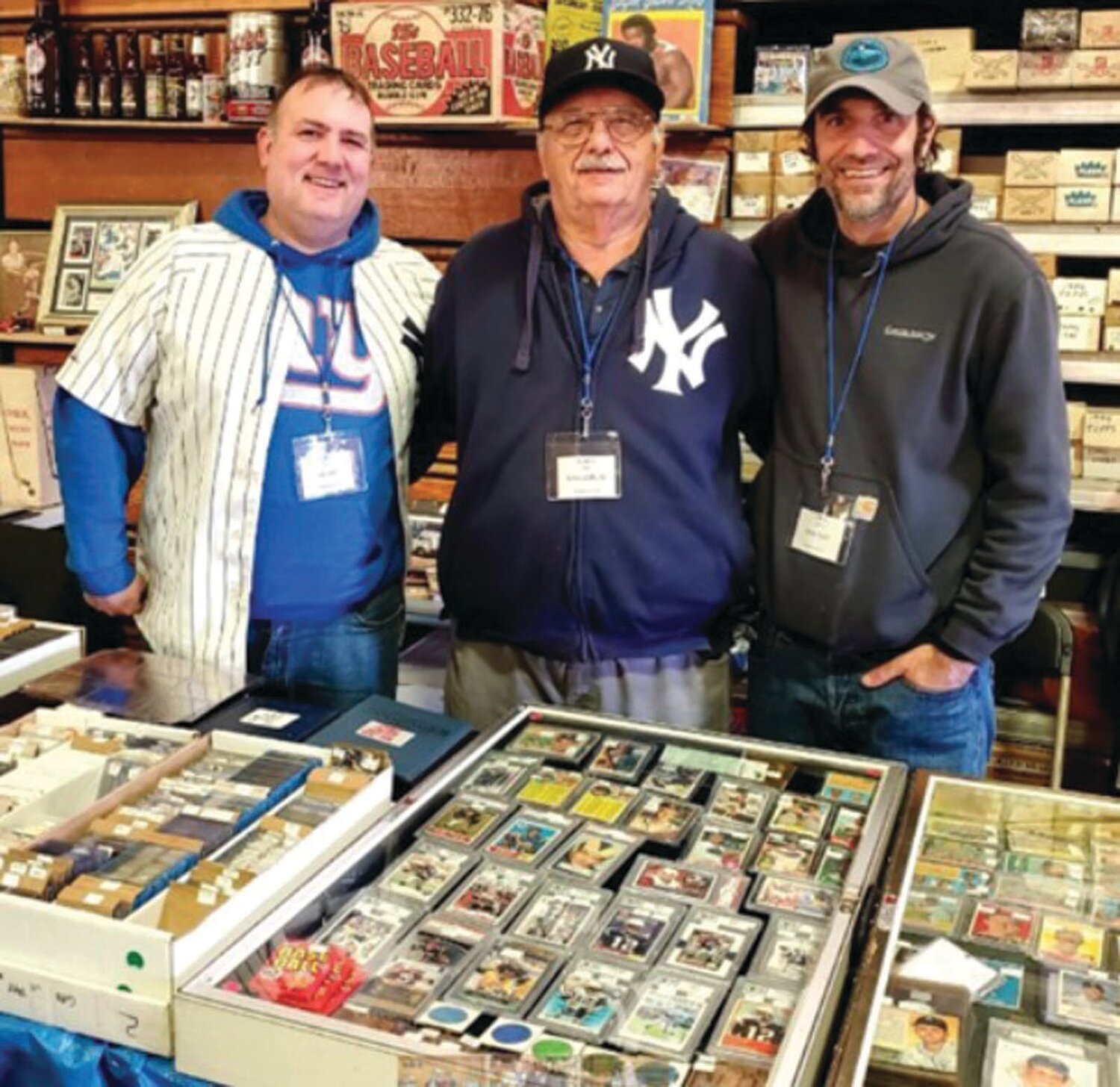 50 YEARS: Keeping the tradition alive at the Cranston Card Show is the Zolli family with Dad (John) and his sons Jay (left) and Mike (right). (Submitted photo)