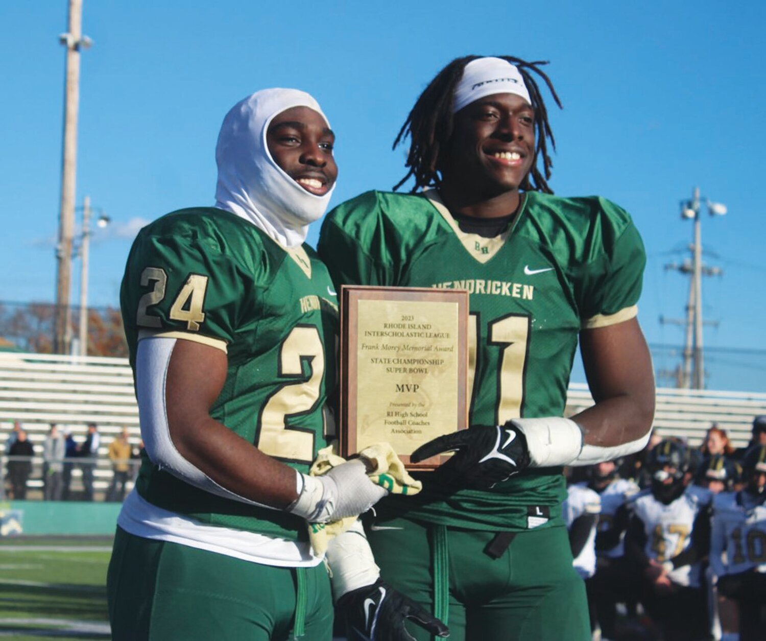 TOP DOGS: Ronjai Francis (left) and Rushaune Vilane after being named co-MVPs of the state championship.